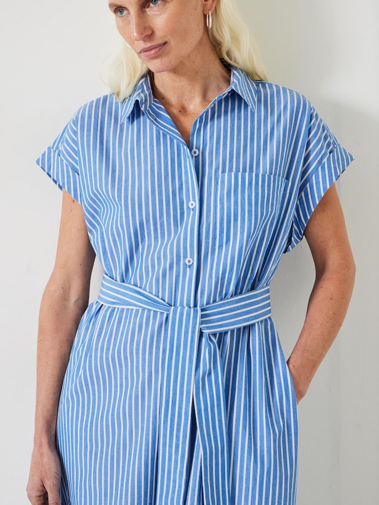 Hush Blue Romee Midi Shirt Dress - Image 2 of 5