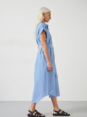 Hush Blue Romee Midi Shirt Dress - Image 4 of 5