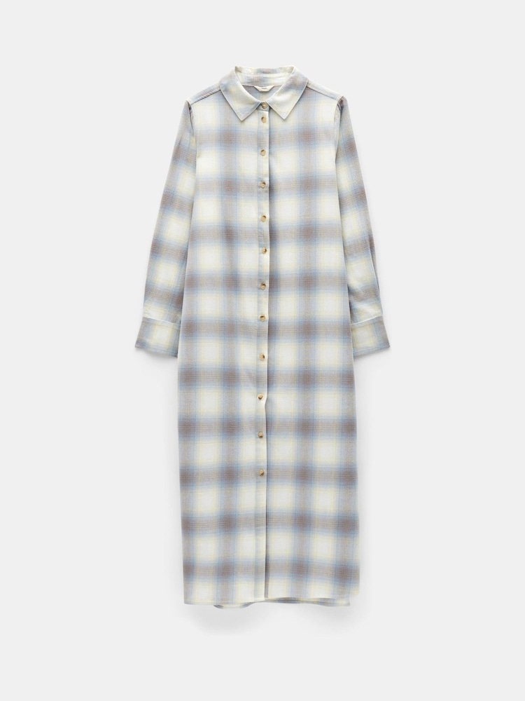 Hush Cream Aida Check Midi Dress - Image 4 of 4 Hush Cream Aida Check Midi Dress - Image 4 of 4