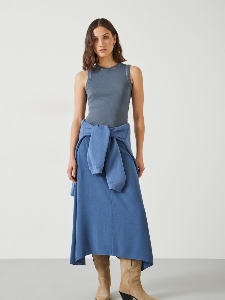 Hush Purple Layla Textured Midi Skirt - Image 1 of 5