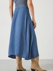 Hush Purple Layla Textured Midi Skirt - Image 3 of 5