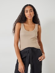 Hush Ribbed кругле декольте Vest - Image 1 of 5
