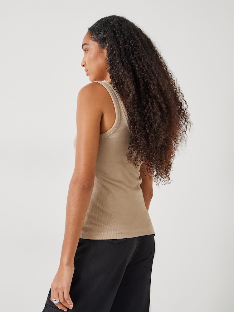 Hush Ribbed кругле декольте Vest - Image 2 of 5