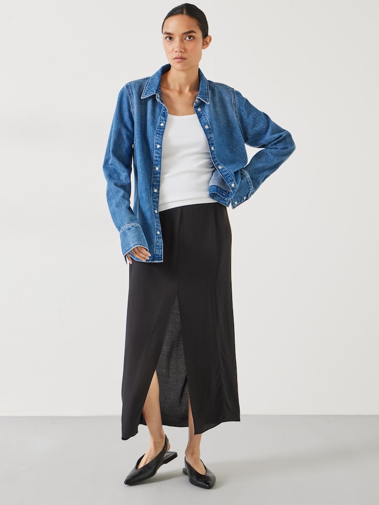 Hush Black Anya Split Maxi Skirt - Image 1 of 3