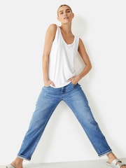 Hush White Sally V-Neck Jersey Vest Top - Image 1 of 6