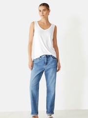 Hush White Sally V-Neck Jersey Vest Top - Image 2 of 6