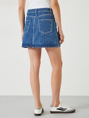 Hush Blue 100% Cotton Saachi Denim Mini Skirt - Image 3 of 5