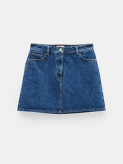 Hush Blue 100% Cotton Saachi Denim Mini Skirt - Image 5 of 5