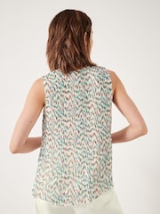 Hush Blue Isabel Pleated Tank Top - Image 3 of 5
