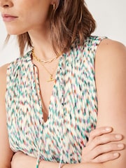 Hush Blue Isabel Pleated Tank Top - Image 4 of 5