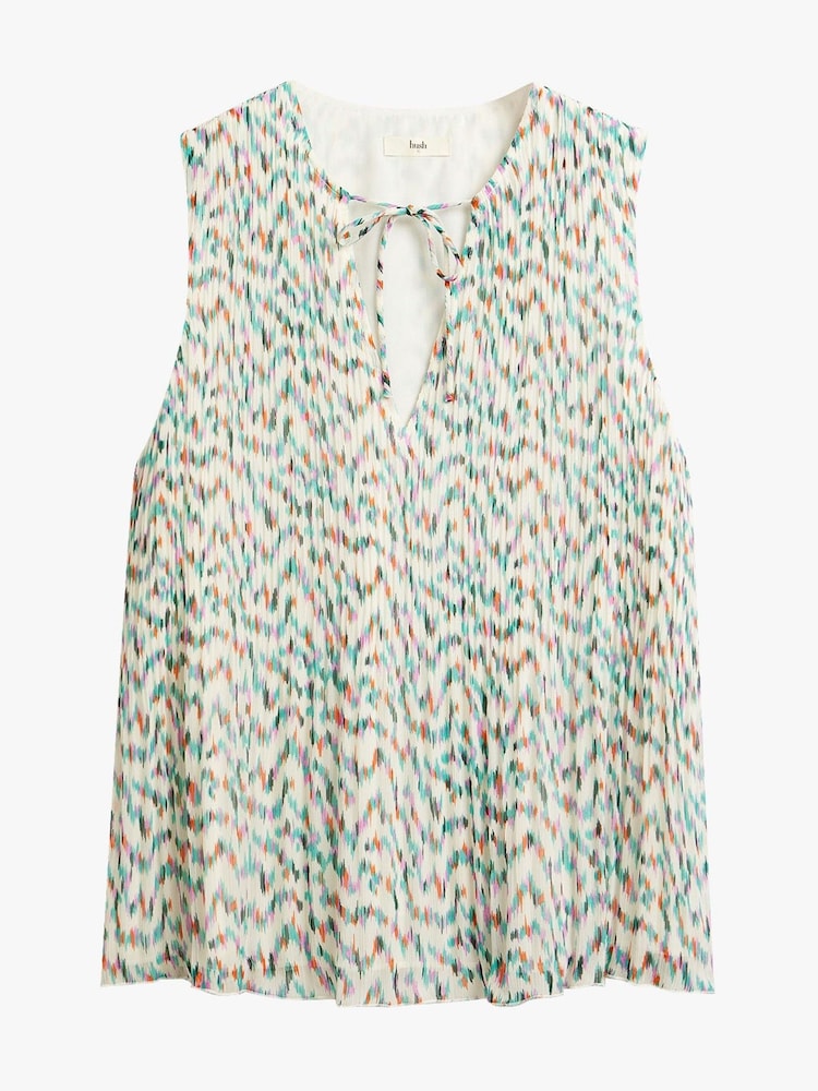 Hush Blue Isabel Pleated Tank Top - Image 5 of 5