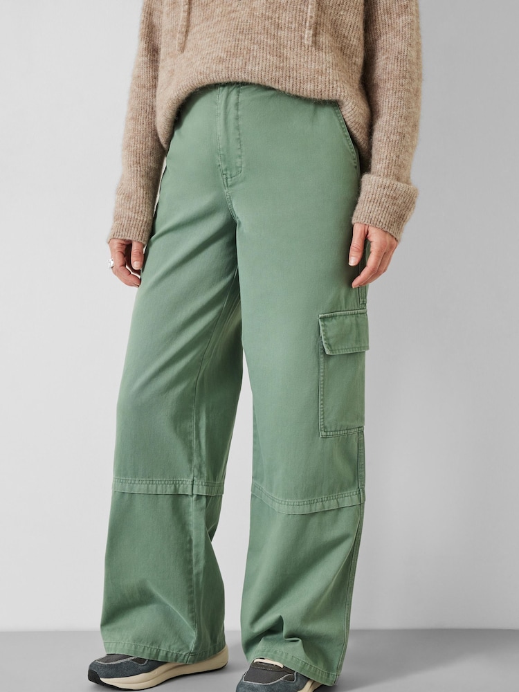 Hush Green Tulsy Wide Cargo Trousers - Image 2 of 5