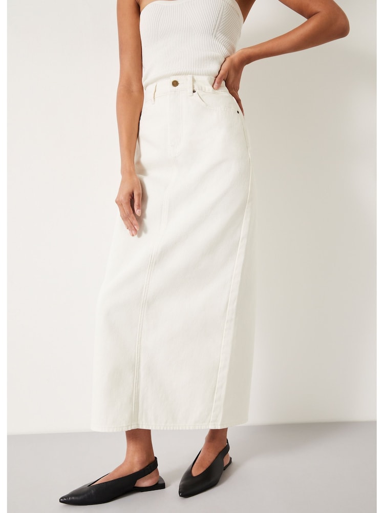 Hush Cream Jaz Denim Maxi Skirt - Image 1 of 5
