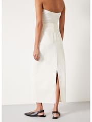 Hush Cream Jaz Denim Maxi Skirt - Image 2 of 5