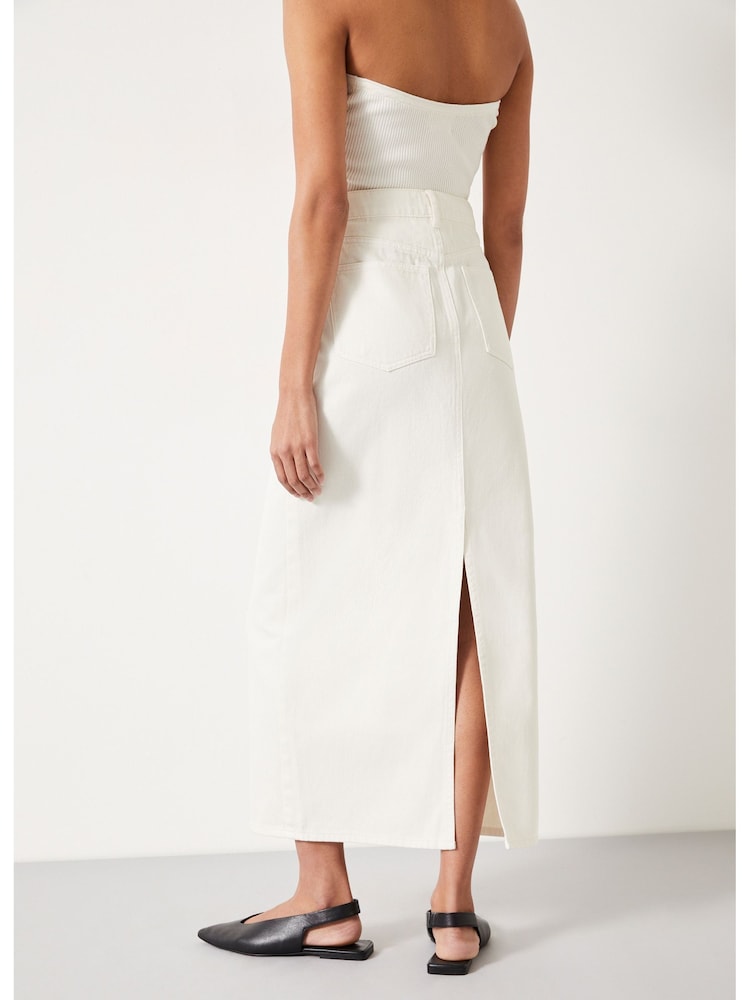 Hush Cream Jaz Denim Maxi Skirt - Image 2 of 5