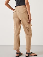 Hush Brown High Waist Belted Trousers - Image 3 of 5