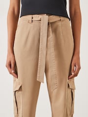 Hush Brown High Waist Belted Trousers - Image 4 of 5
