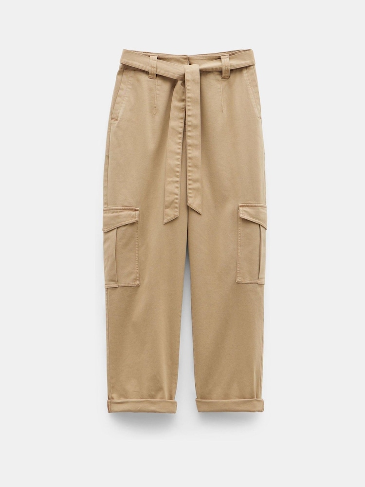 Hush Brown High Waist Belted Trousers - Image 5 of 5