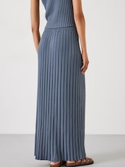 Hush Grey Mazey Wide Rib Knitted Skirt - Image 3 of 5