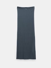 Hush Grey Mazey Wide Rib Knitted Skirt - Image 5 of 5
