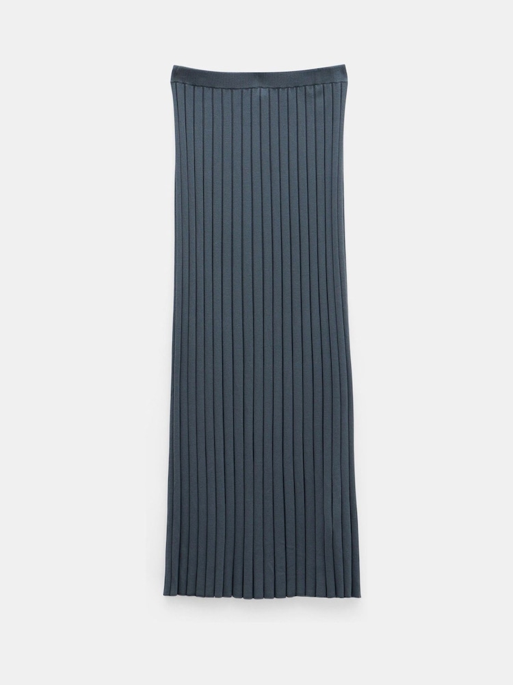 Hush Grey Mazey Wide Rib Knitted Skirt - Image 5 of 5