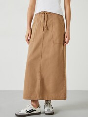 Hush Nude 100% Cotton Kristen Cargo Maxi Skirt - Image 3 of 5