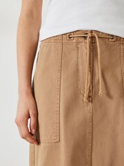 Hush Nude 100% Cotton Kristen Cargo Maxi Skirt - Image 4 of 5