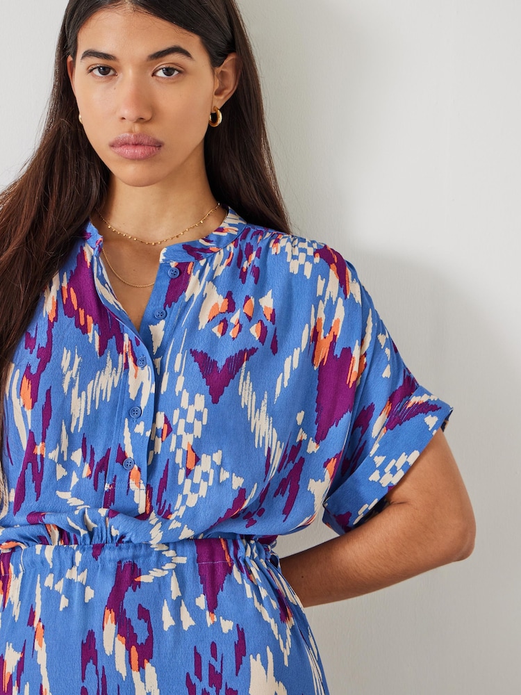 Hush Blue Keisha Maxi Shirt Dress - Image 1 of 4