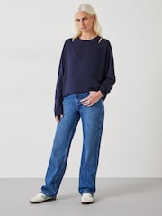 Hush Kitty Super Easy Lässiger Pullover mit V-Ausschnitt - Bild 1 von 5