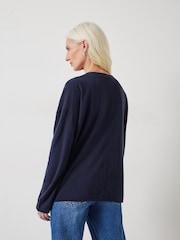 Hush Kitty Super Easy Lässiger Pullover mit V-Ausschnitt - Bild 2 von 5