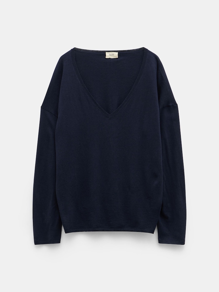Hush Kitty Super Easy Lässiger Pullover mit V-Ausschnitt - Bild 5 von 5