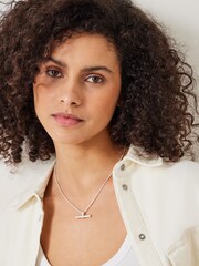 Hush Silver Harlow T-Bar Necklace - Image 2 of 5