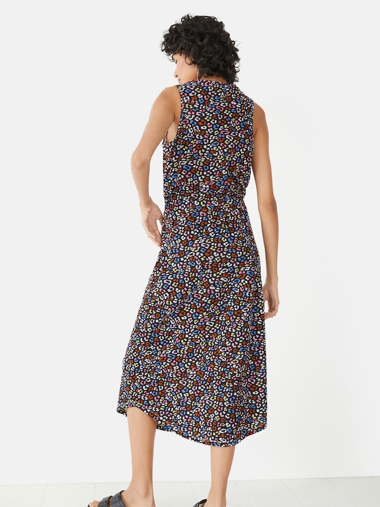 Hush Animal Print V-Neck Jersey Midi Dress - Image 2 of 4