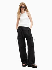 AllSaints Black Barbara Trousers - Image 4 of 8