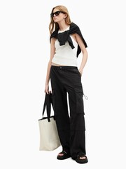 AllSaints Black Barbara Trousers - Image 6 of 8