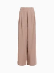 AllSaints Brown Deri Lyn Trousers With Linen - Image 6 of 6