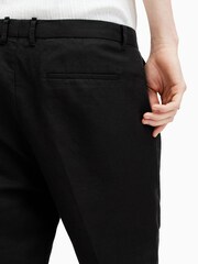 AllSaints Black Ora Tallis Linen Blend Shorts - Image 4 of 6