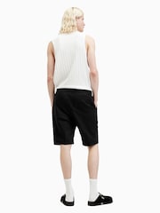 AllSaints Black Ora Tallis Linen Blend Shorts - Image 5 of 6