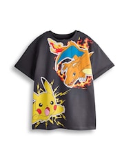Vanilla Underground Grey Boys Pokemon 100% Cotton T-Shirt and Shorts Set - Image 2 of 6