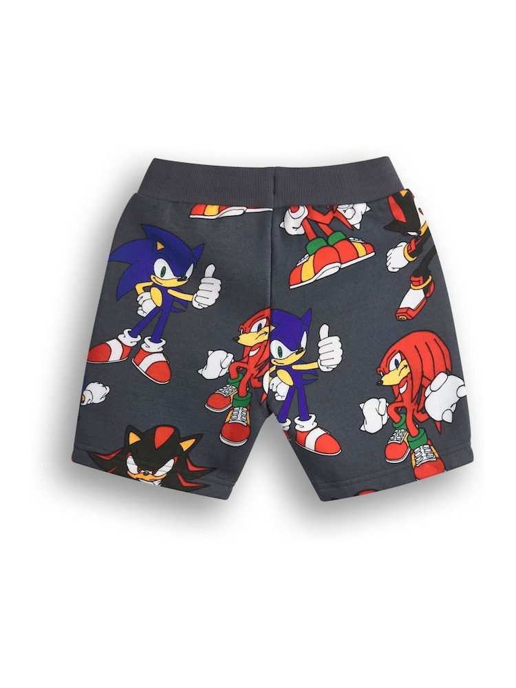 Vanilla Underground Grey Boys Sonic Sweatshirt and Shorts Set - Image 4 of 5