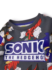 Vanilla Underground Grey Boys Sonic Sweatshirt and Shorts Set - Image 5 of 5