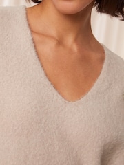 Triumph Cream Smart Thermal V-Neck Sweater - Image 4 of 5