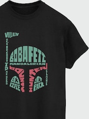 Brands In Black Mens Star Wars Boba Fett Head 100% Cotton T-Shirt - Image 3 of 4