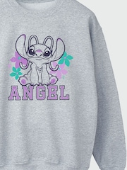 Brands In Grey Lilo & Stitch Angel Women Heather Sweatshirt - Image 3 of 3