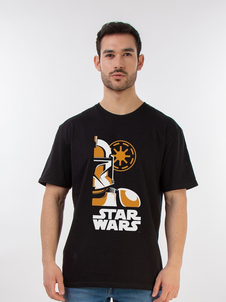 Brands In Black Mens Star Wars Stormtrooper Art Poster 100% Cotton T-Shirt - Image 1 of 3