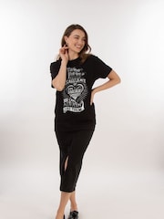 Brands In Black Women Boyfriend Fit Harry Potter The Ones That Love Us 100% Cotton T-Shirt - Image 1 of 3