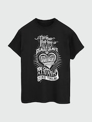 Brands In Black Women Boyfriend Fit Harry Potter The Ones That Love Us 100% Cotton T-Shirt - Image 2 of 3