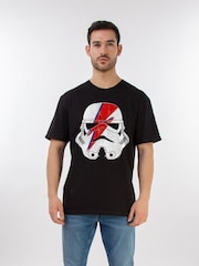 Brands In Black Mens Star Wars Command Stormtrooper Glam 100% Cotton T-Shirt - Image 1 of 3