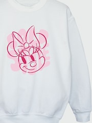 Brands In White Girls Minnie Mouse Bold Style Disney 100% Cottton Sweatshirt - Image 3 of 3