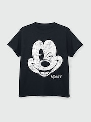 Brands In Black Boys Mickey Mouse Disney 100% Cotton T-Shirt - Image 2 of 2